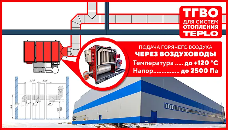 Воздушное отопление горячим воздухом TEPLO